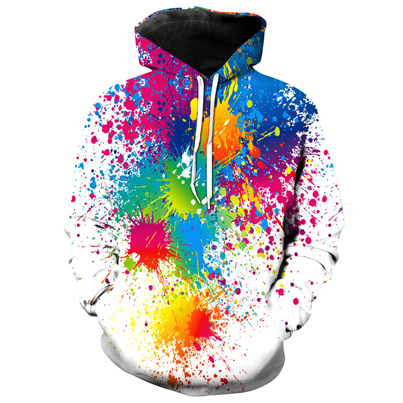 Creative Colourful Paint Art Splash Hoodie - The Hoodie Store