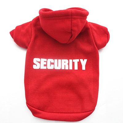 "Security" Print Pet Coat Hoody Sweater - The Hoodie Store