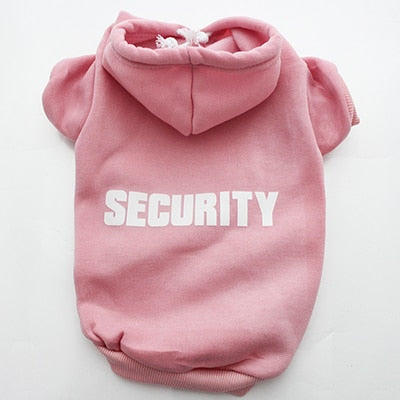 "Security" Print Pet Coat Hoody Sweater - The Hoodie Store