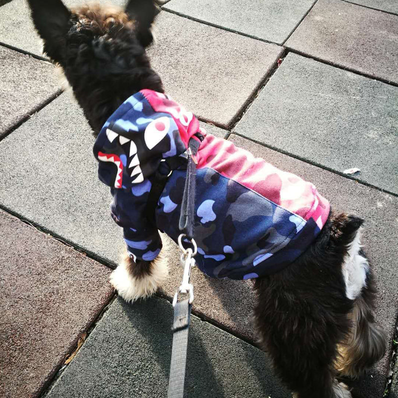 Red & Blue Camouflage Hoodies For Dogs - The Hoodie Store