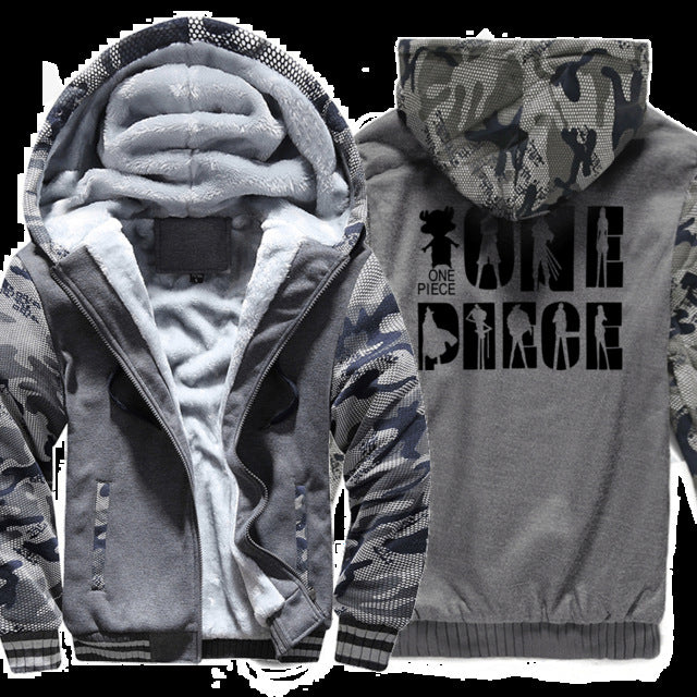Thick Camouflage One Piece Fleece Hoodie - The Hoodie Store