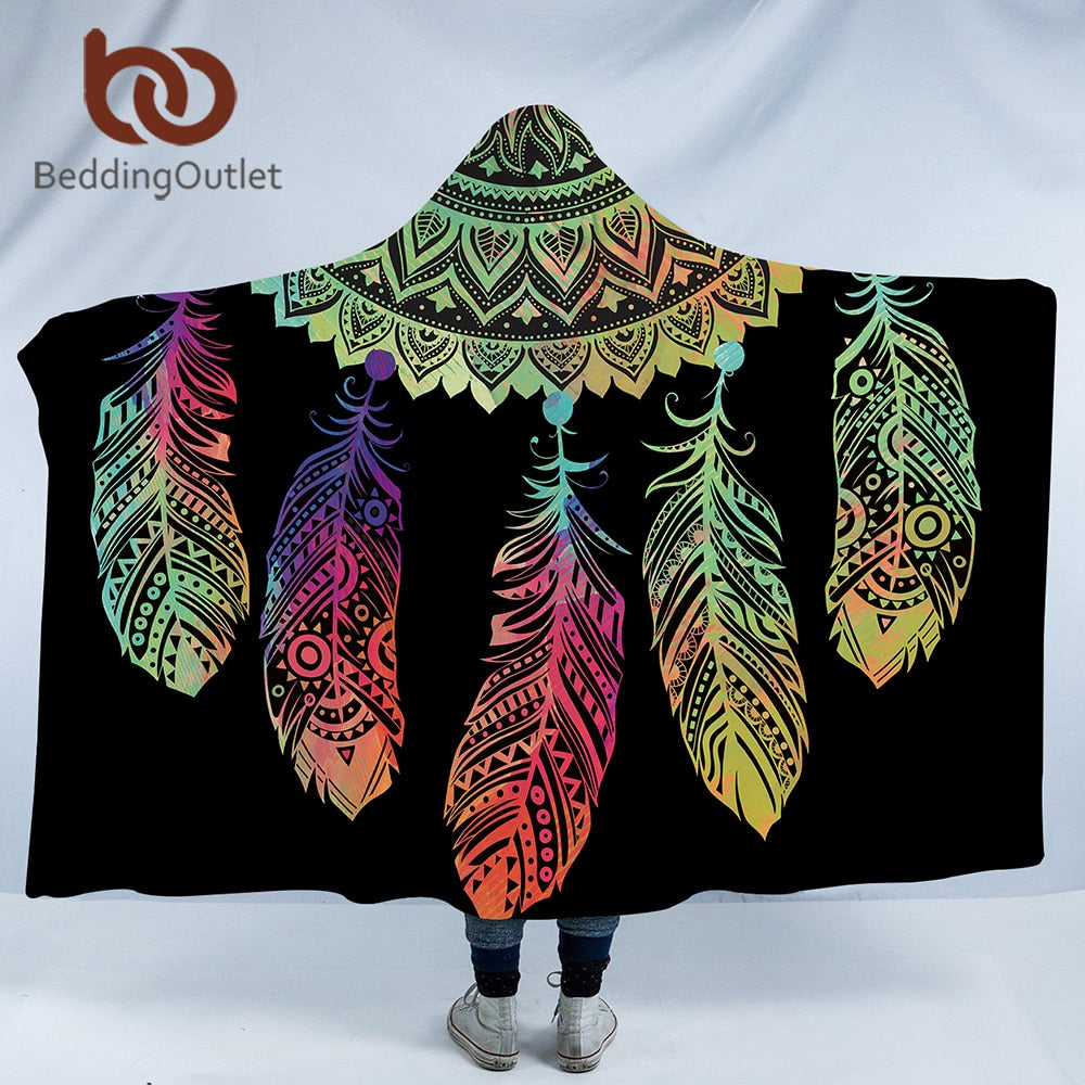 Mandala Dreamcatcher Hooded Blanket - The Hoodie Store