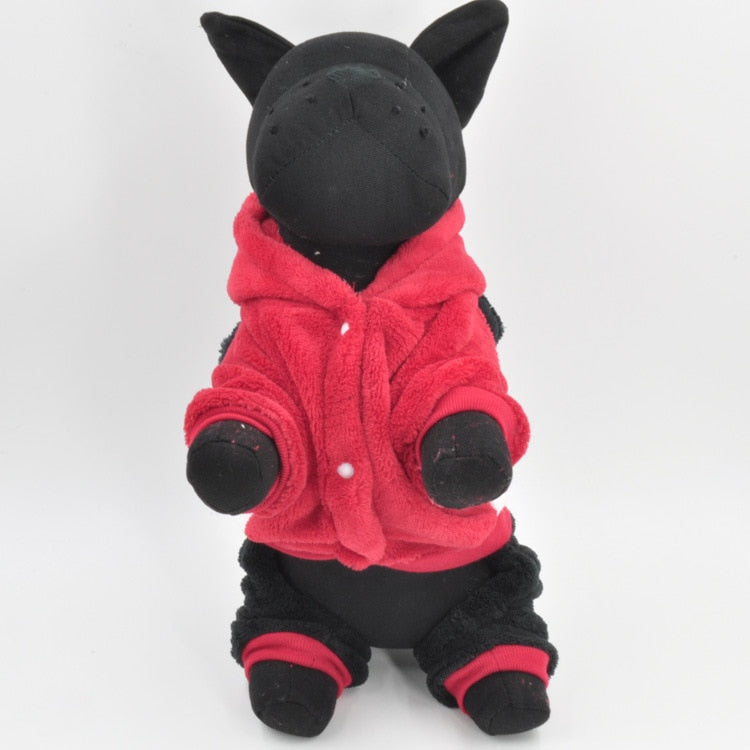 Small Pet Clothing Fleece Costume Winter Hood - The Hoodie Store