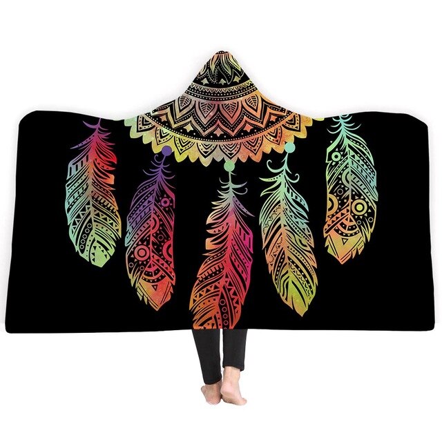 Neon Dream Catcher Hooded Blanket - The Hoodie Store