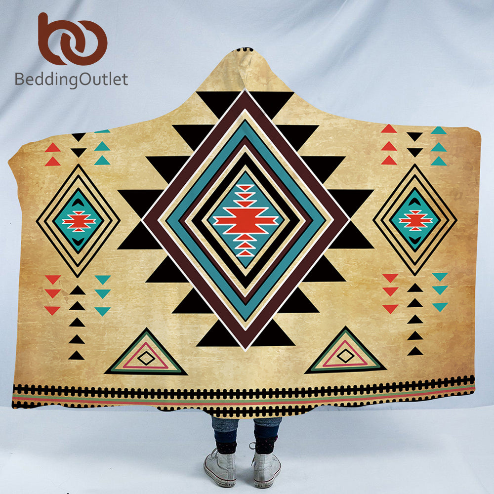 Geometric Hooded Blanket - The Hoodie Store