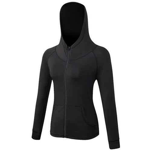 Sporty Hooded Zip Jacket Womenswear