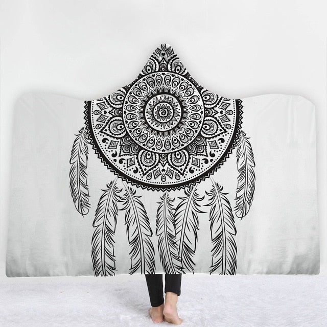 Mandala Sun Hooded Blanket - The Hoodie Store