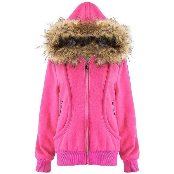 Womens Fur Coat Outdoor Thick Jacket - The Hoodie Store